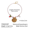 Handmade Woven Rope Chain 18K Real Gold Plated Animal Zodiac Heart Shaped Necklace Choker For Women