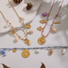 Handmade Woven Rope Chain 18K Real Gold Plated Animal Zodiac Heart Shaped Necklace Choker For Women