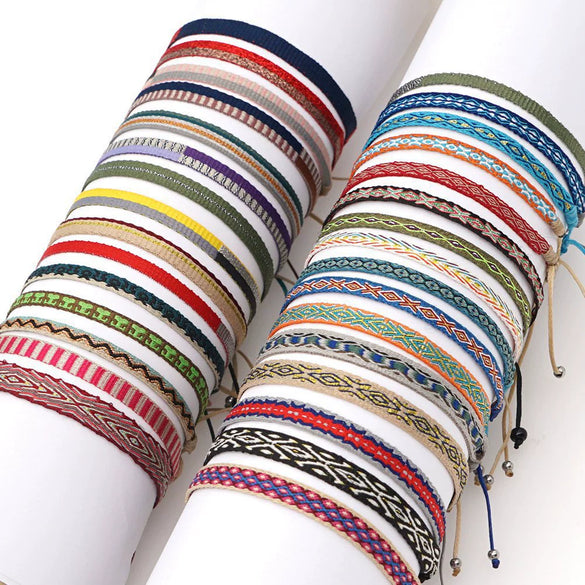 Handmade Woven Silk Thread Women's Bohemian Style Bracelet