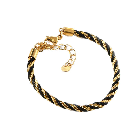 Handmade Woven Stainless Steel Geometric Women's Bracelet