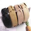 Handmade Woven Straw Style Cloth Hoop Headband For Women And Couples Spring Summer Hair Accessory