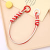 Handwoven Artificial Leather Keychain Pendant For Handbag And Mobile Phone With Double Buckle And Colorful Contrast
