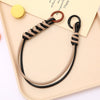 Handwoven Artificial Leather Keychain Pendant For Handbag And Mobile Phone With Double Buckle And Colorful Contrast