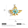 Handwoven Bead Flower Stainless Steel Pendant Accessories Flower Shape Electroplated