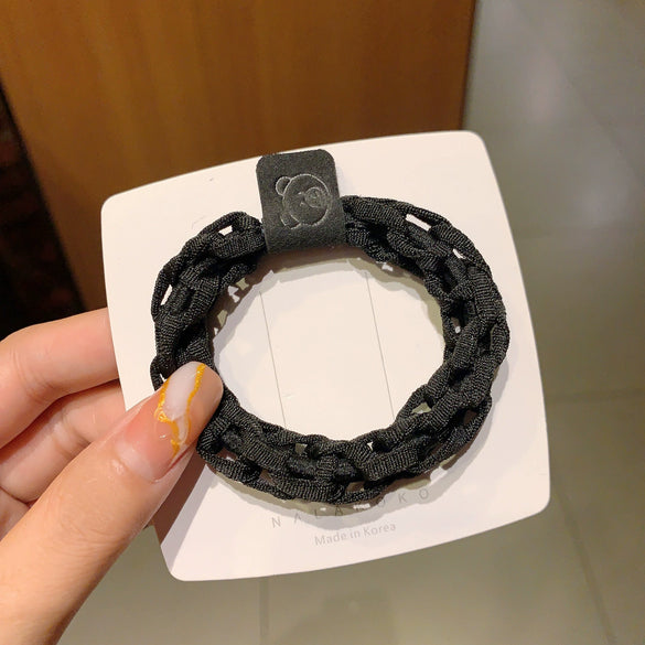 Handwoven Cloth Hair Rope High Elastic Handmade Hair Ring