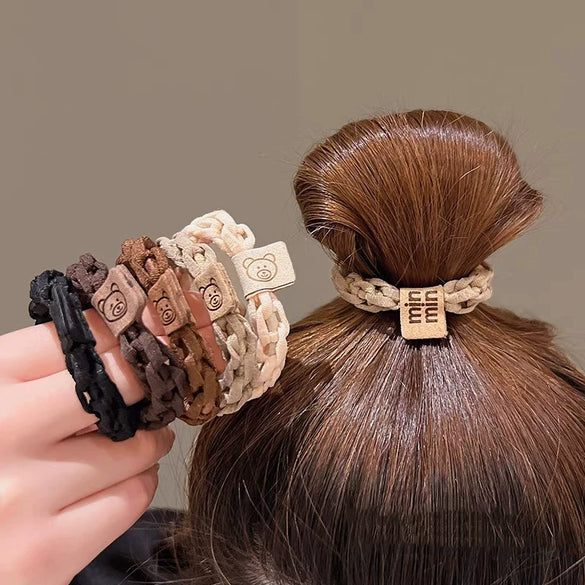 Handwoven Cloth Hair Rope High Elastic Handmade Hair Ring