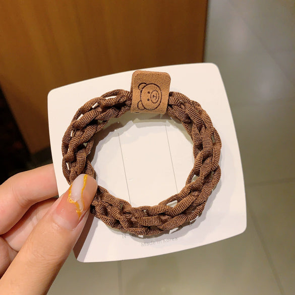 Handwoven Cloth Hair Rope High Elastic Handmade Hair Ring