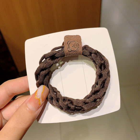 Handwoven Cloth Hair Rope High Elastic Handmade Hair Ring