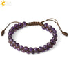 Handwoven Doublerow Amethyst Bracelet Crystal Natural Stone Minimalist Unisex Adjustable