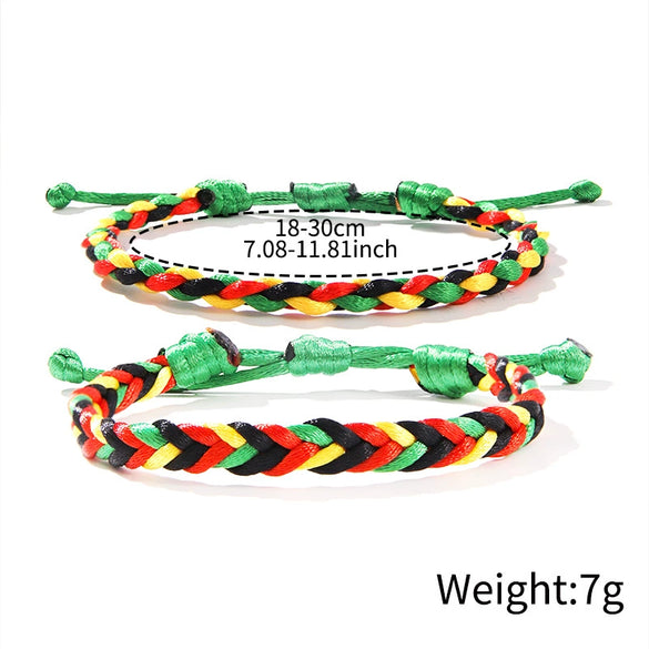 Handwoven Geometric Thread Rope Bracelet Unisex Handmade