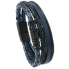 Handwoven Geometric Vintage Alloy And Leather Men's Magnetic Buckle Bracelet