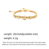 Handwoven Glass And Glaze Beaded Bracelet Jewelry With Geometric Pattern And 18K Copper Goldplated
