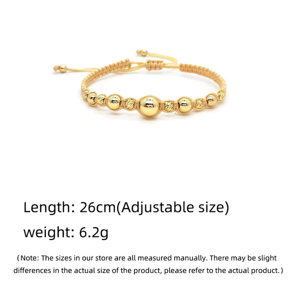 Handwoven Glass And Glaze Beaded Bracelet Jewelry With Geometric Pattern And 18K Copper Goldplated