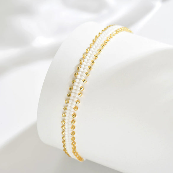 Handwoven Glass Glazed Beads Unisex Bracelet