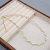 Handwoven Imitation Pearl Cross Chain Geometric Niche Design Women's Neckchain