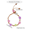 Handwoven Luminous Bohemian Style Bracelet Anklet With Rice Beads Alloy And Geometric Fivepointed Star For Women