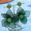 Handwoven Raffia Geometric Sunflower Earrings For Women In Casual Holiday Style