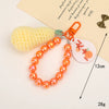 Handwoven Wool Fruitshaped Key Chain With Beads For Women