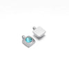 Hanging Ornament Beads Accessories Stainless Steel Hexagon Peach Heart Flower Shape With Love Pattern Electroplated