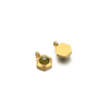 Hanging Ornament Beads Accessories Stainless Steel Hexagon Peach Heart Flower Shape With Love Pattern Electroplated
