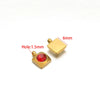 Hanging Ornament Beads Accessories Stainless Steel Hexagon Peach Heart Flower Shape With Love Pattern Electroplated