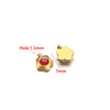 Hanging Ornament Beads Accessories Stainless Steel Hexagon Peach Heart Flower Shape With Love Pattern Electroplated