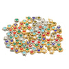 Hanging Ornament Beads Accessories Stainless Steel Hexagon Peach Heart Flower Shape With Love Pattern Electroplated