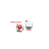 Hanging Ornament Beads Accessories Stainless Steel Hexagon Peach Heart Flower Shape With Love Pattern Electroplated