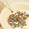 Hanging Ornament Beads Accessories Stainless Steel Hexagon Peach Heart Flower Shape With Love Pattern Electroplated