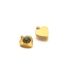 Hanging Ornament Beads Accessories Stainless Steel Hexagon Peach Heart Flower Shape With Love Pattern Electroplated