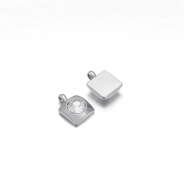 Hanging Ornament Beads Accessories Stainless Steel Hexagon Peach Heart Flower Shape With Love Pattern Electroplated