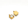 Hanging Ornament Beads Accessories Stainless Steel Hexagon Peach Heart Flower Shape With Love Pattern Electroplated