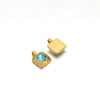 Hanging Ornament Beads Accessories Stainless Steel Hexagon Peach Heart Flower Shape With Love Pattern Electroplated