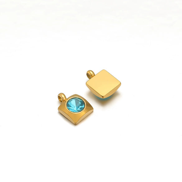 Hanging Ornament Beads Accessories Stainless Steel Hexagon Peach Heart Flower Shape With Love Pattern Electroplated