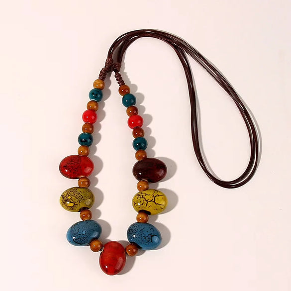 Hawaiian Artistic Round Rope Ceramics Wholesale Pendant Necklace