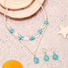 Hawaiian Bohemian Beach Tortoise Starfish Synthetic Resin Shell Women'S Earrings Necklace