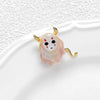 Head Accessories Copper Plated Demon Cow's Head With Small Antennae And Witch Hat Baroque Pendant Inlaid With Pearl