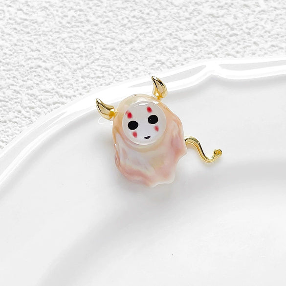 Head Accessories Copper Plated Demon Cow's Head With Small Antennae And Witch Hat Baroque Pendant Inlaid With Pearl