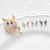 Head Accessories Copper Plated Demon Cow's Head With Small Antennae And Witch Hat Baroque Pendant Inlaid With Pearl