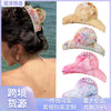 Head Clip Headwear Abs Imitation Acetic Acid Niche Marble Baking Paint Women's