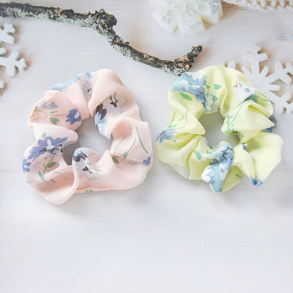 Head Flower Hair Ring Chiffon Polyester Cloth Pastoral Style Plant Flowers Design