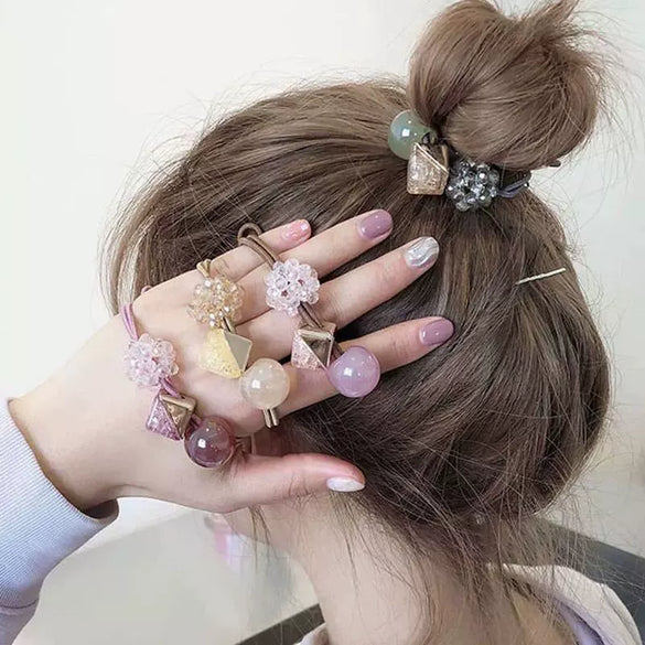 Head Rope Acrylic Braided Geometric Handmade Girls' Headwear