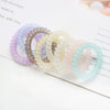 Head Rope Hair Ring Tpu Material Polished Macaron Frosted Transparent Candy Color