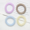 Head Rope Hair Ring Tpu Material Polished Macaron Frosted Transparent Candy Color