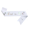 Headband And Ceremonial Belt For New Parents Glitter Cloth Bronzing
