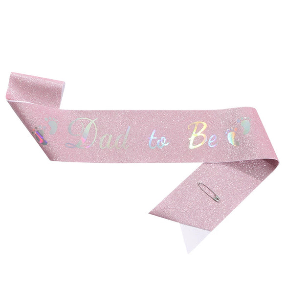 Headband And Ceremonial Belt For New Parents Glitter Cloth Bronzing