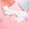 Headband And Ceremonial Belt For New Parents Glitter Cloth Bronzing