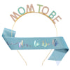 Headband And Shoulder Strap Set Alloy Crystal Letter Satin Cloth Semimanual And Half Mechanical For Expectant Mothers