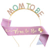 Headband And Shoulder Strap Set Alloy Crystal Letter Satin Cloth Semimanual And Half Mechanical For Expectant Mothers