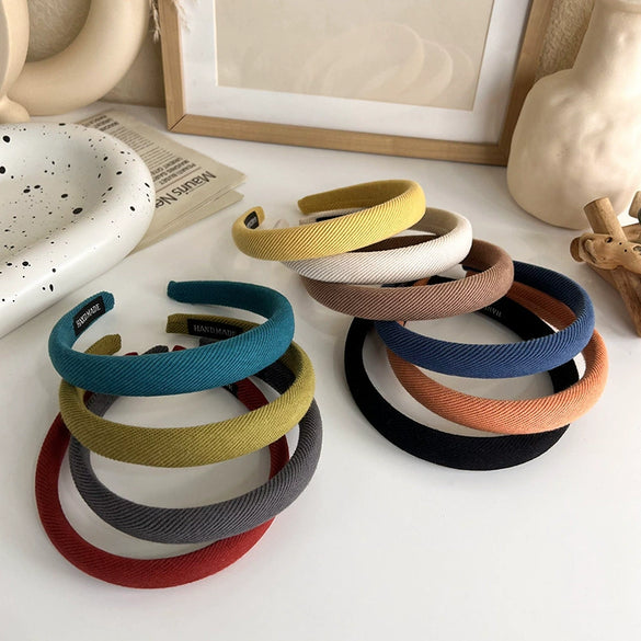 Headband Cloth Weaving Retro Candycolored Versatile Highceiling Fine Sponge For Autumn And Winter